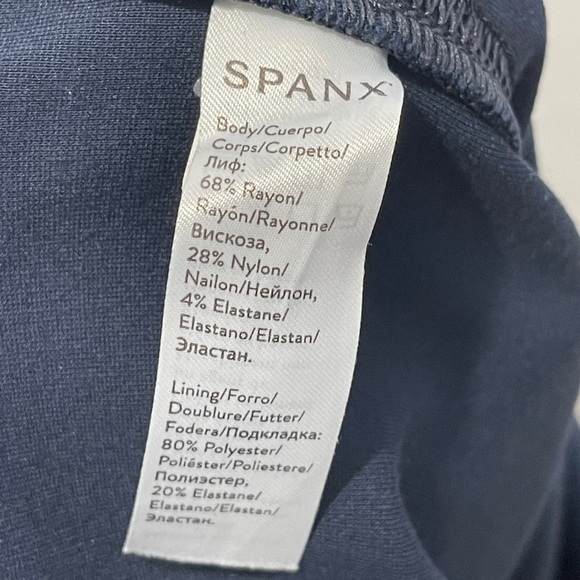 SPANX Ankle Length Ponte Legging Navy Blue Sz 3X Tall 20262T - Picture 5 of 6